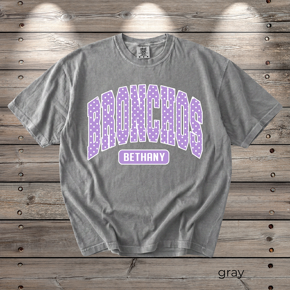 Thumbnail: 7714- LAVENDER Bronchos Polka Dot - Comfort Colors