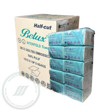 L-Fold/Interfold Half-Cut Paper Towels (Belux) 60 x 100 pcs