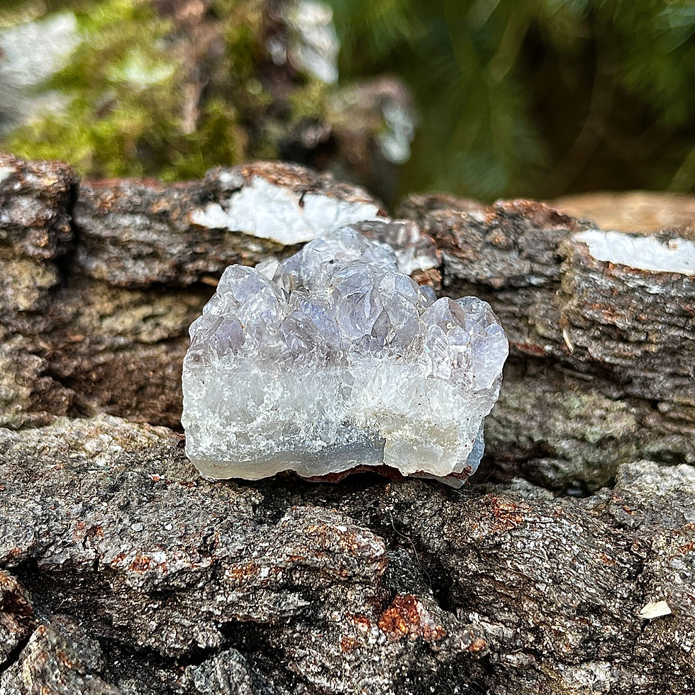 Szczotka ametystowa, minerały, kryształy, naturalne kamienie, miłodzieło