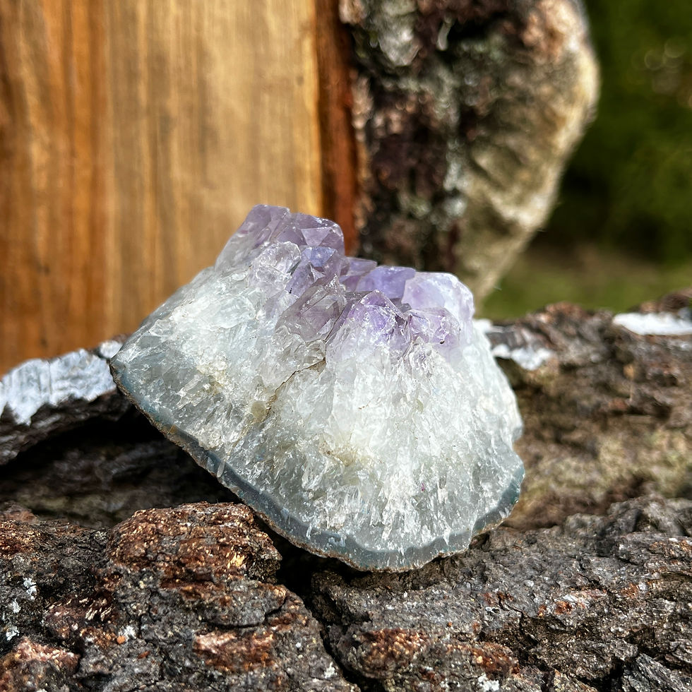 Szczotka ametystowa, minerały, kryształy, naturalne kamienie, miłodzieło