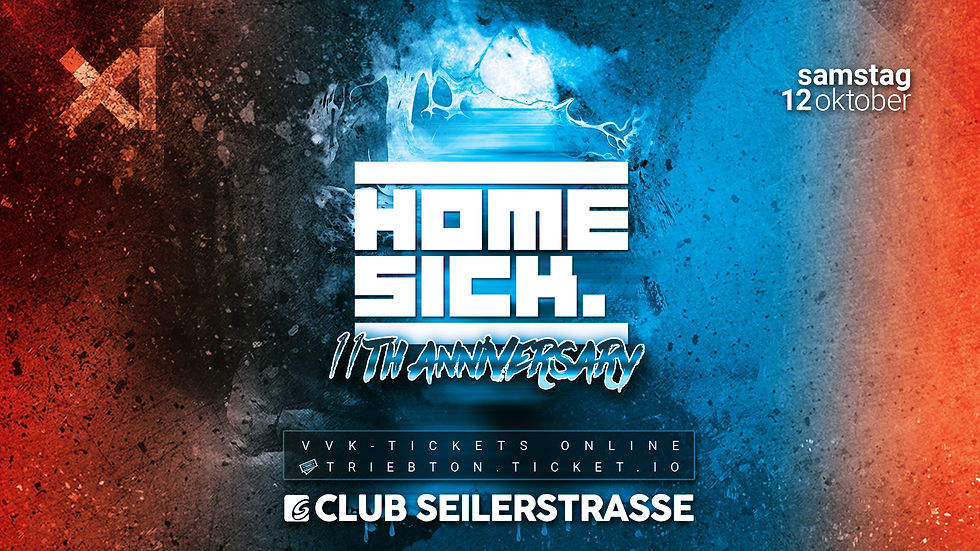 HOMESICK 11 JAHRE B-DAY w/ Komacasper, Der Dritte Raum, Reche & Recall, Juliane Wolf uvm.
