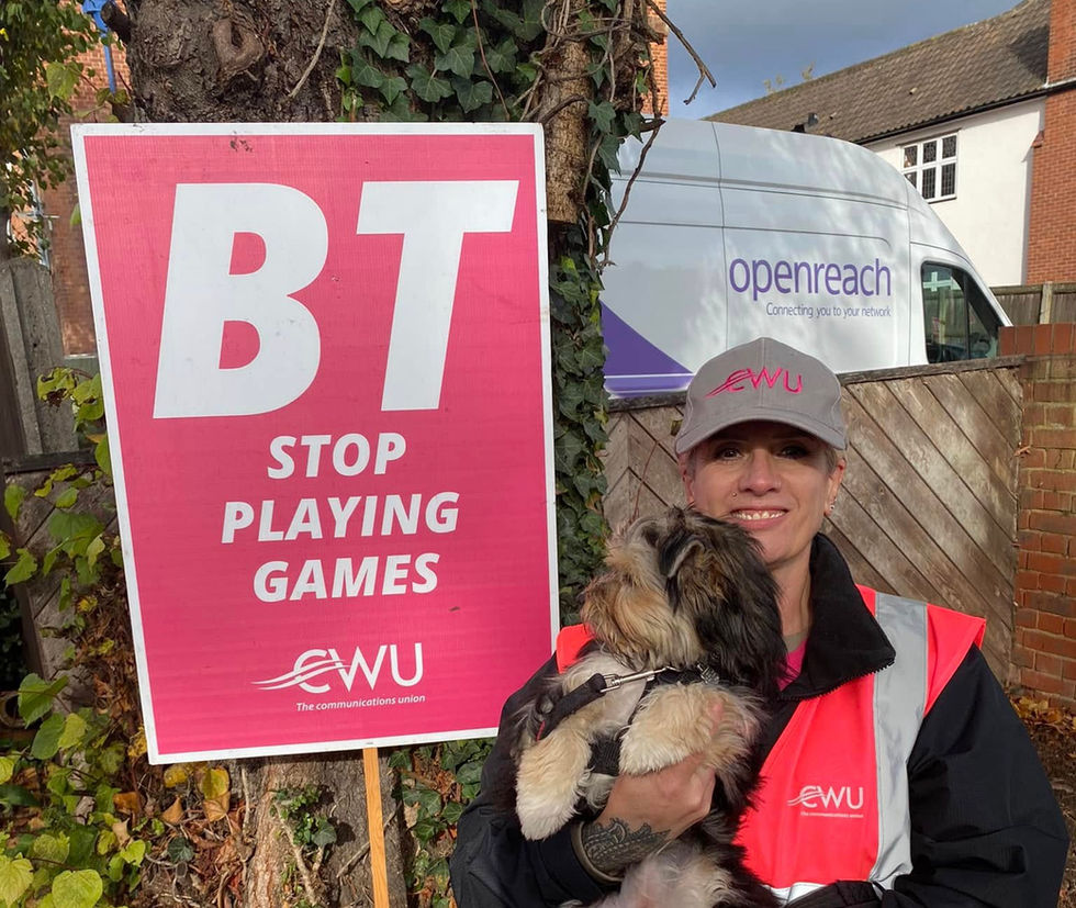 Sara Miah Supporting the official North Anglia Branch picket line