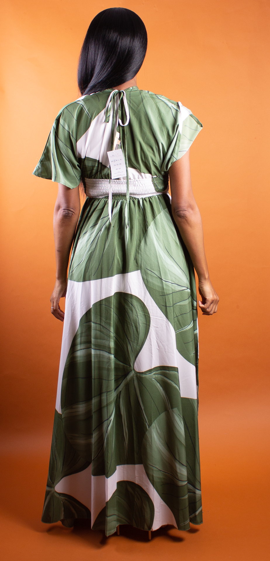 Thumbnail: Bold Leaf Maxi Dress in Ivory