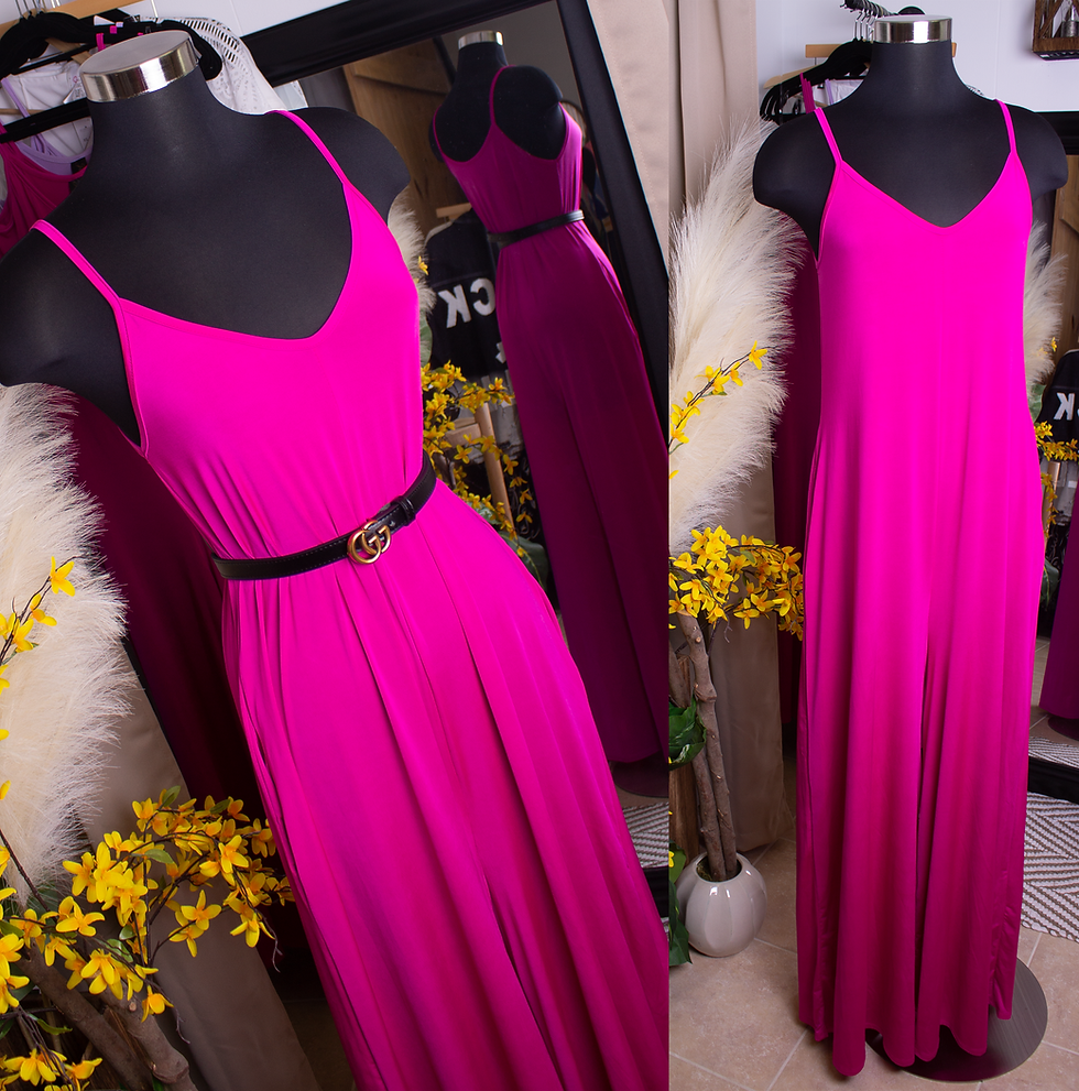 Miniatura: Wide Leg Magenta Jumpsuit