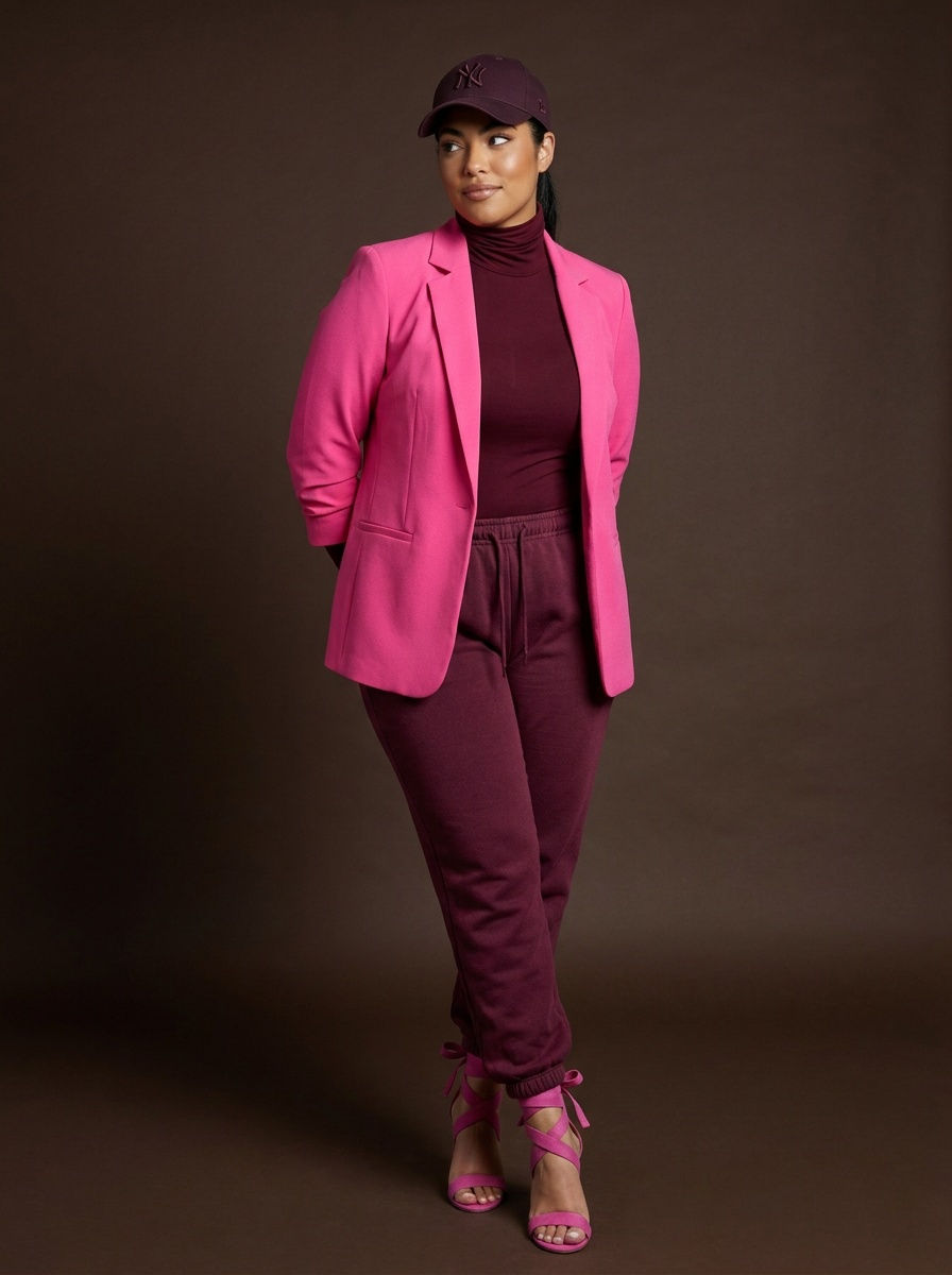 Joggers in Soft-Blend Burgundy 1X-3X