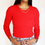 Thumbnail: Ribbed Knit Long Sleeves Top in Red