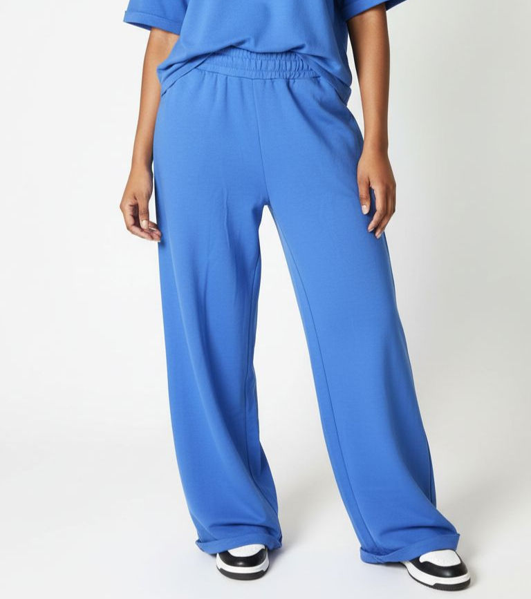 Wide Leg Joggers in Blue