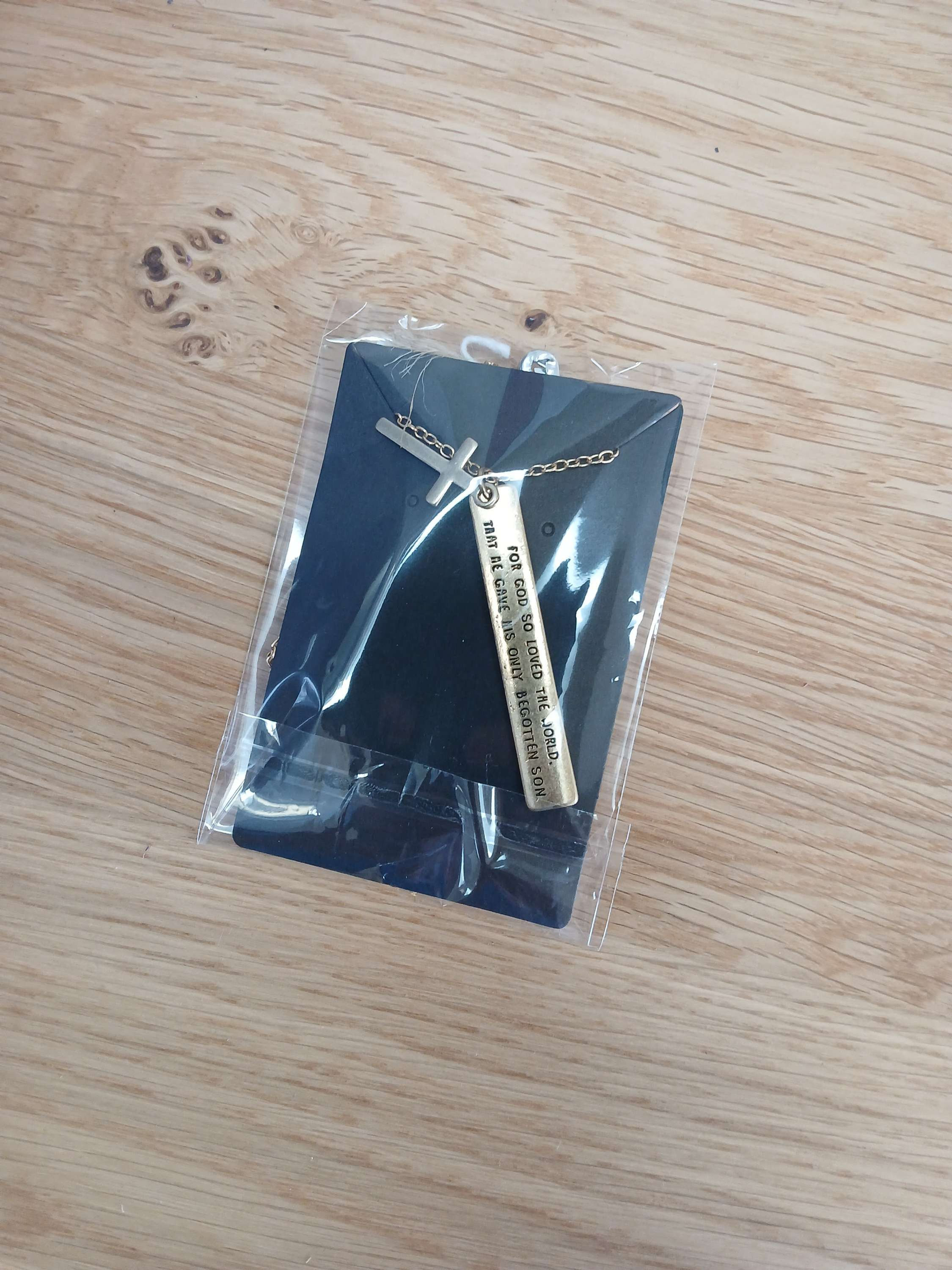 Cross and Scripture Necklace