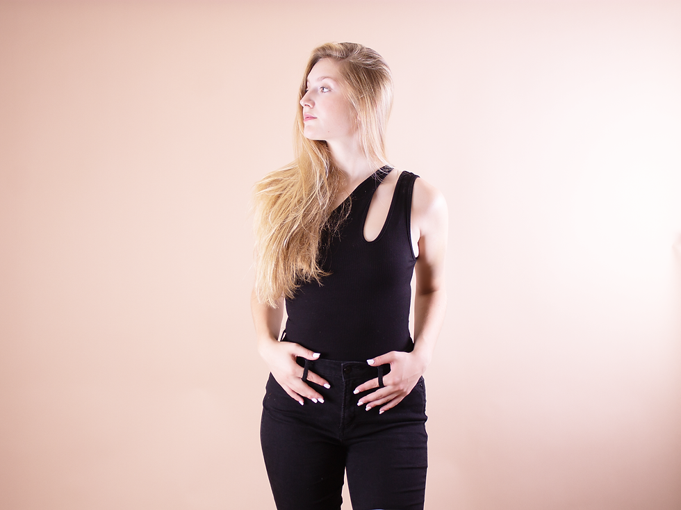 Miniatura: Ribbed Tank Bodysuit in Black