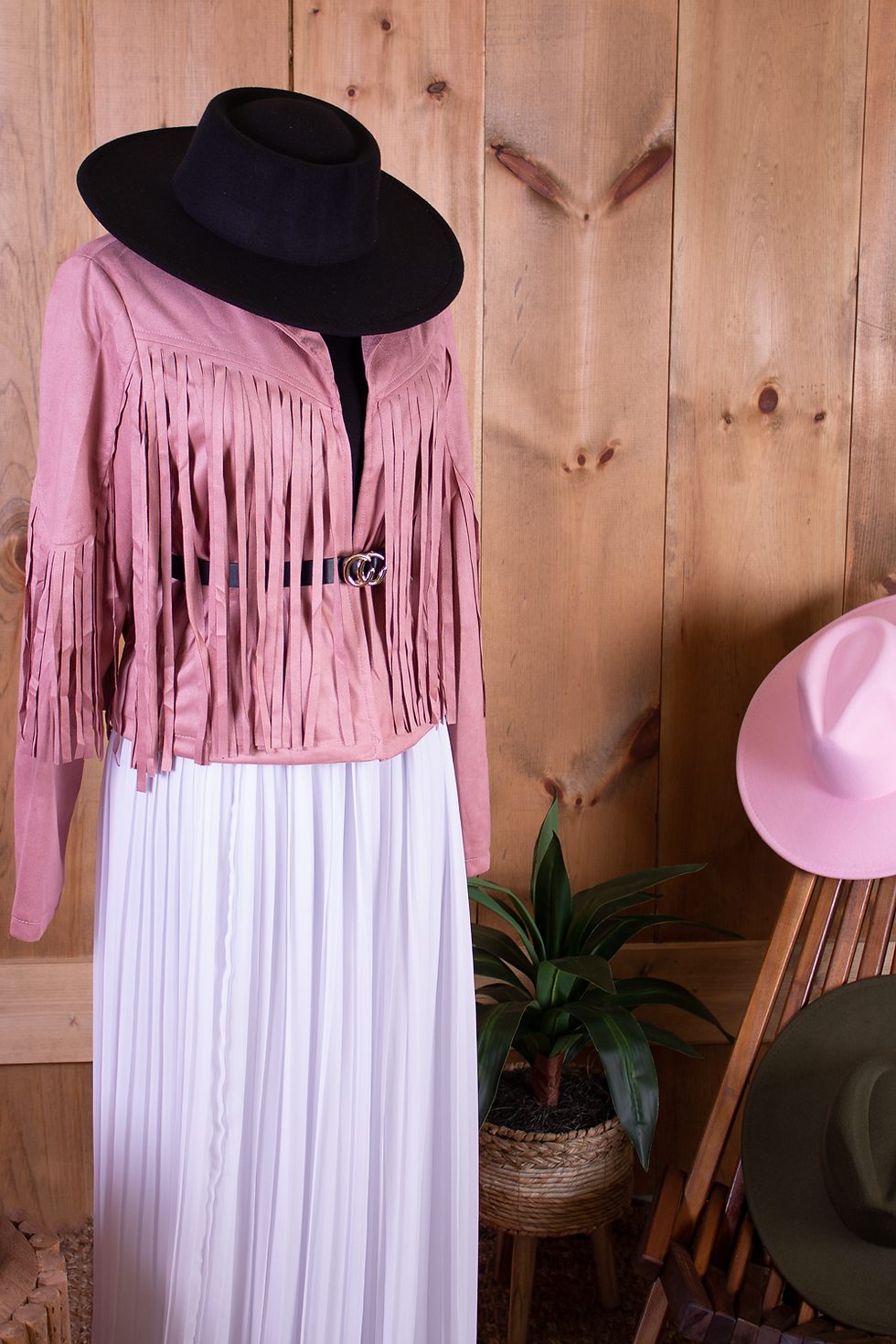 Thumbnail: Final Sale Carolina Gal Fringe Jacket in Mauve
