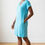Thumbnail: Icy Blue V-Neck Tee Dress