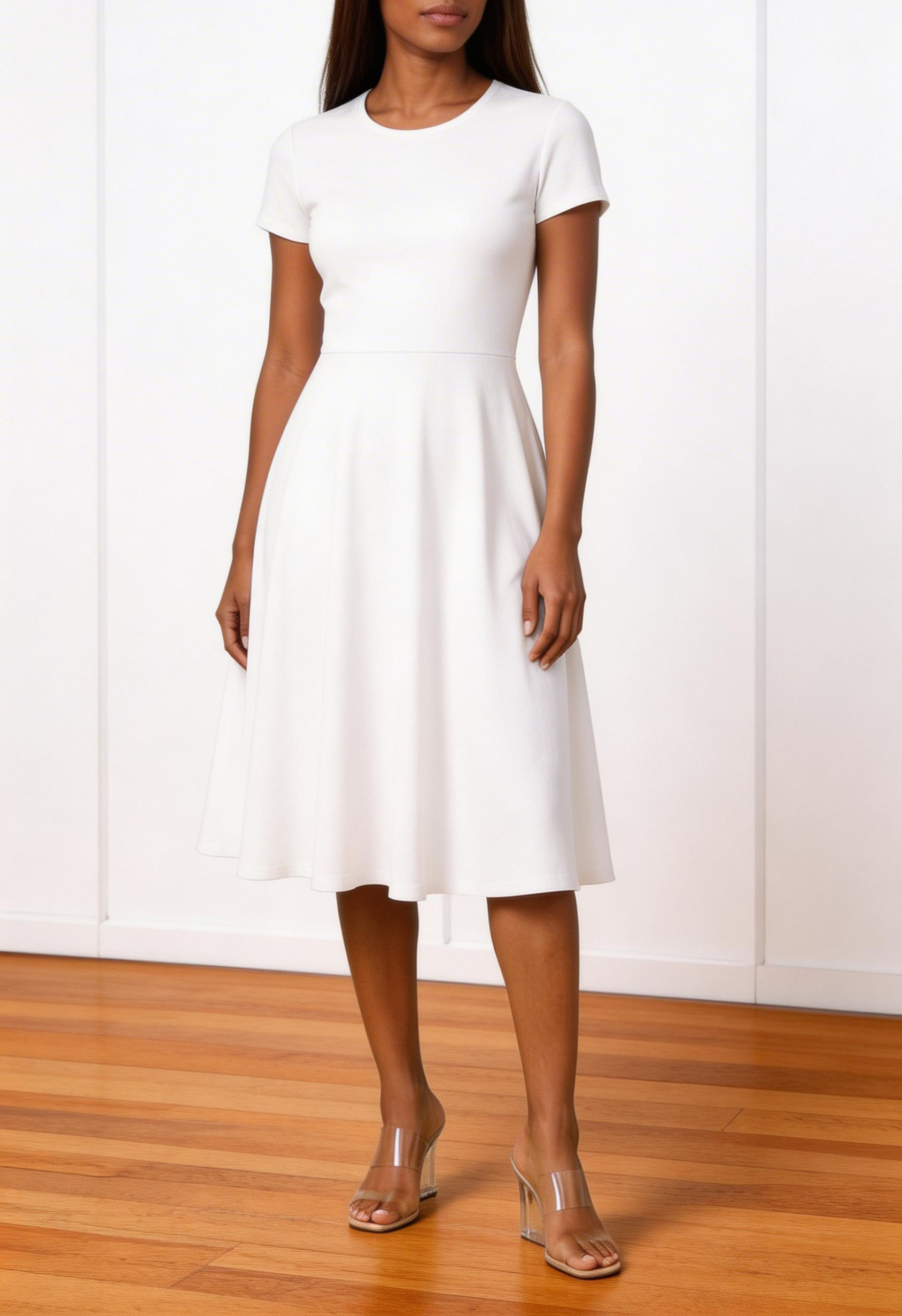 Midi Dress White