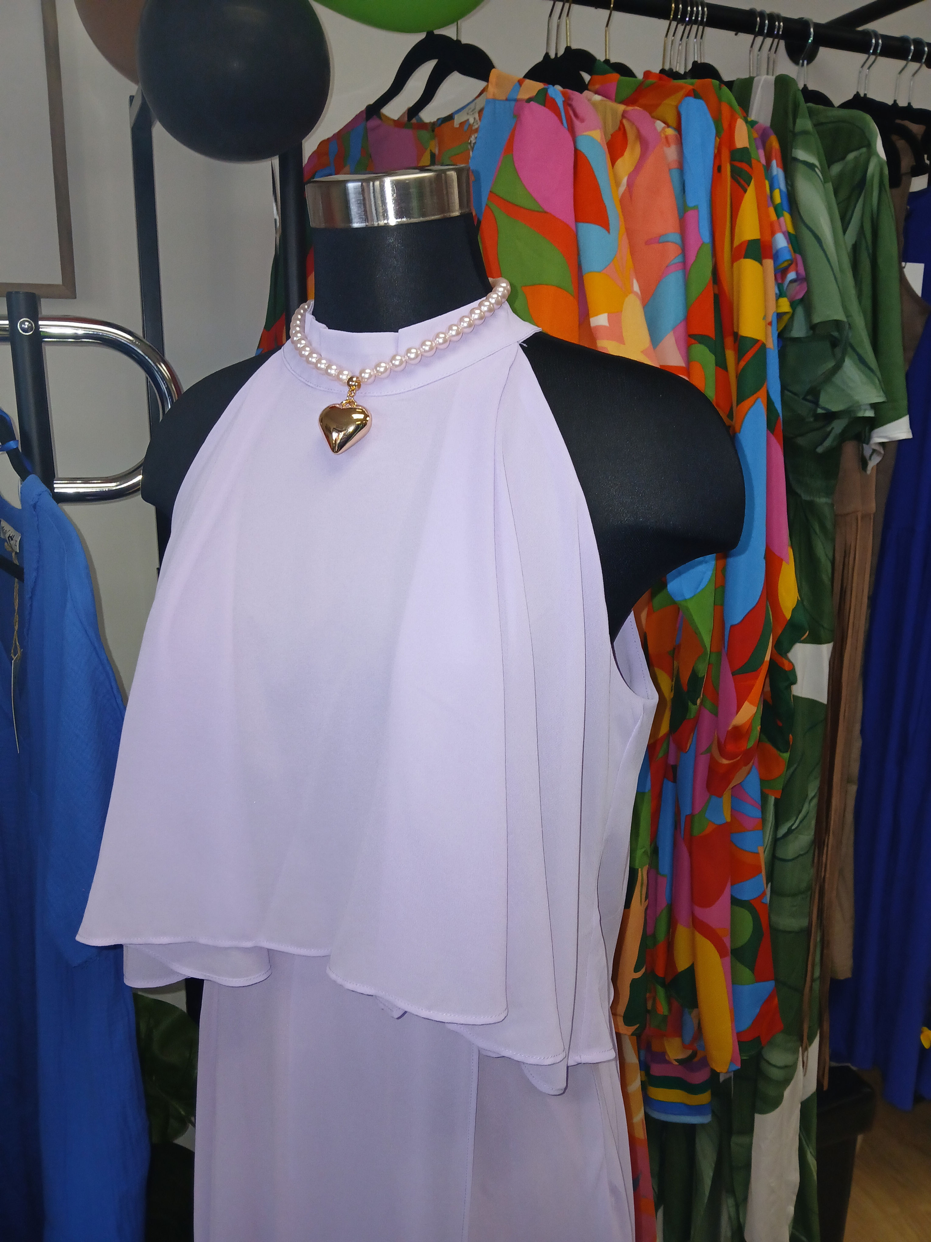 Vintage Inspired Flutter Dress in Lavender