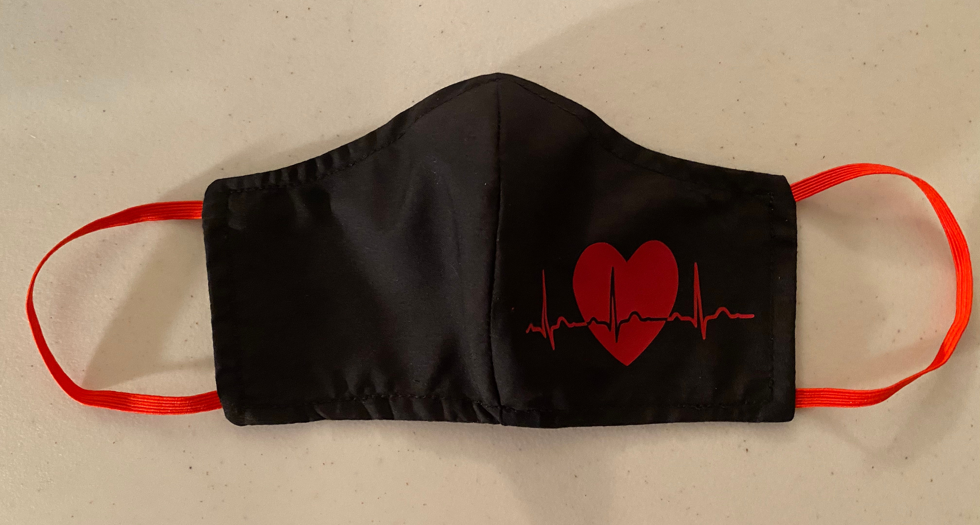 Adult Style 2 "Heart Beat" Face Mask