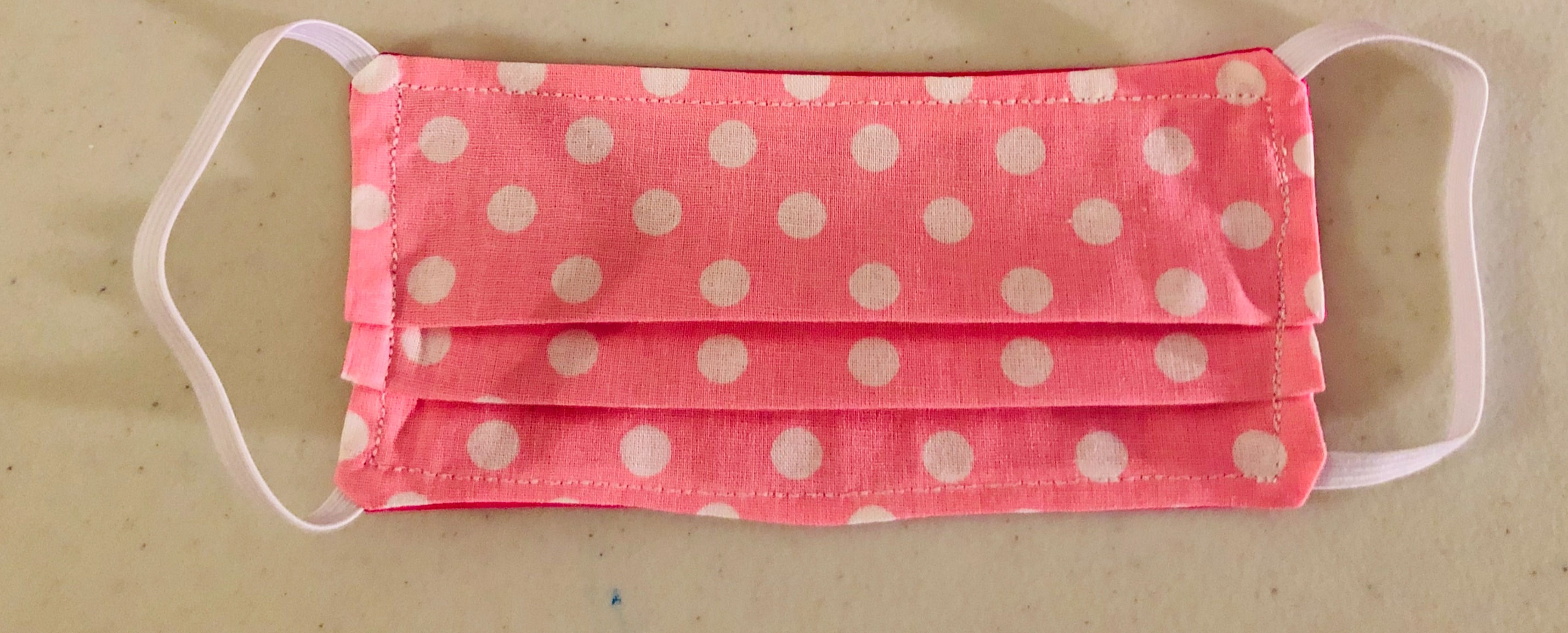 Child Size Pink with White Polka Dots