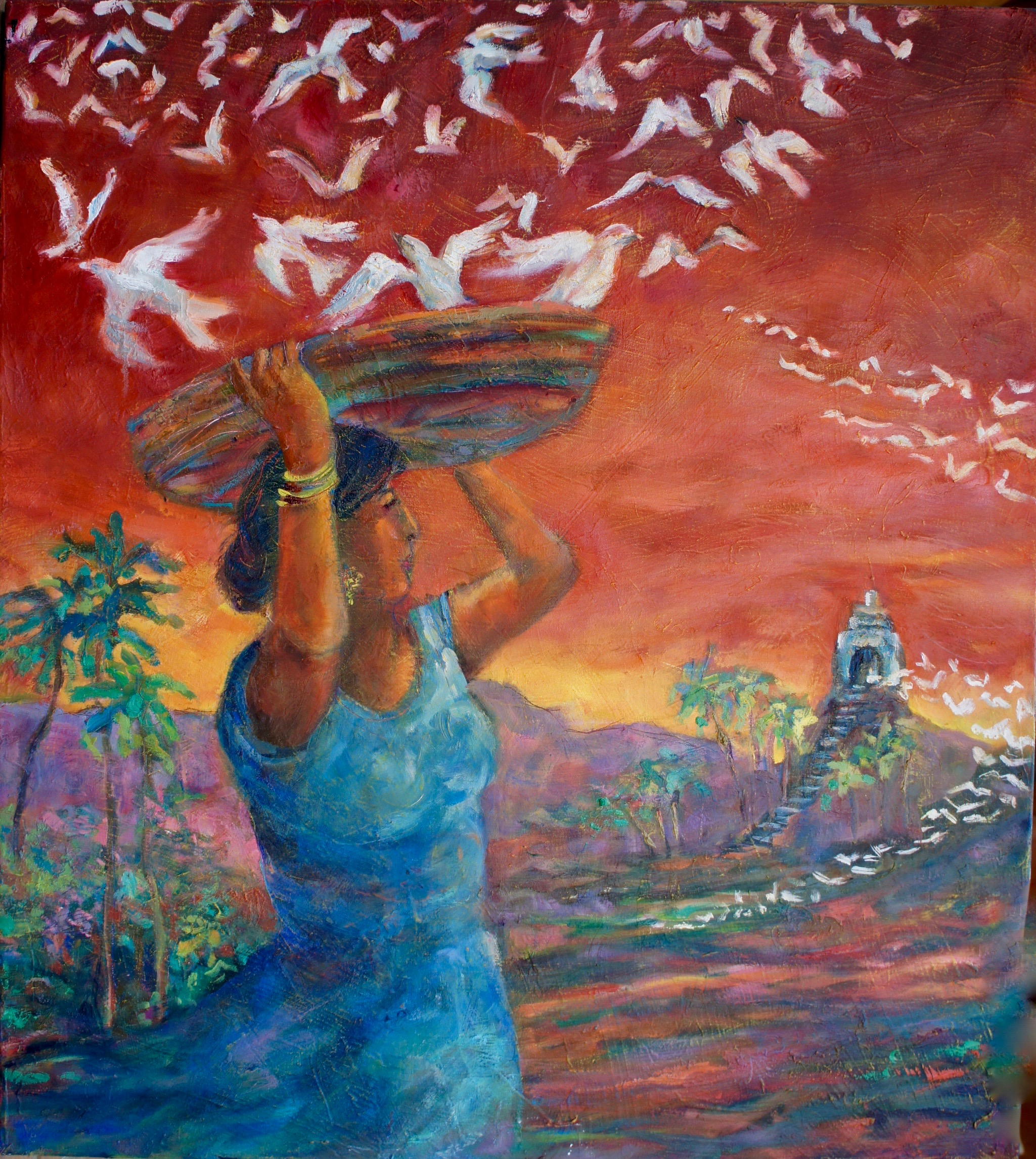 Vendedora de aves