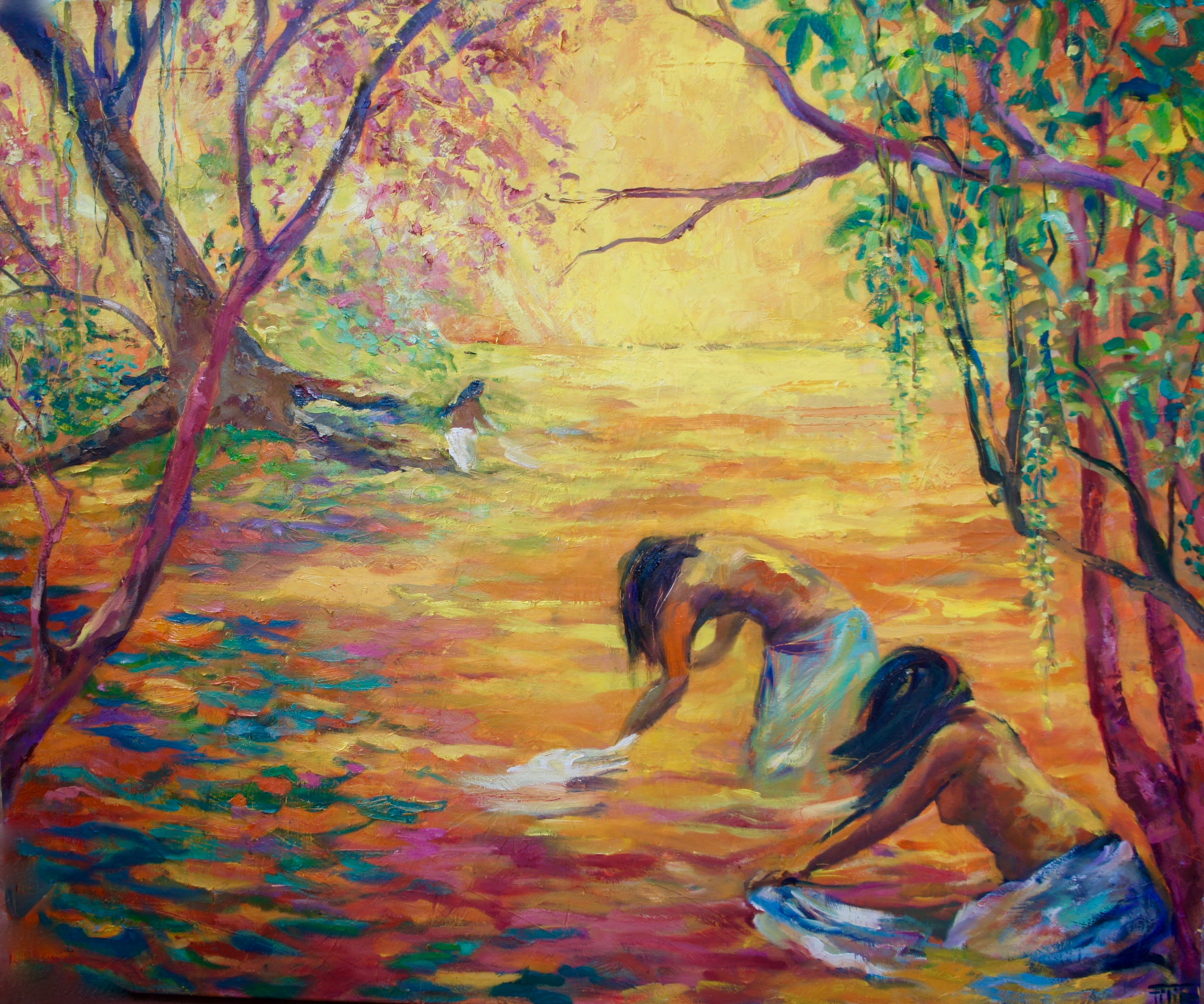Rio dorado 120x100cm