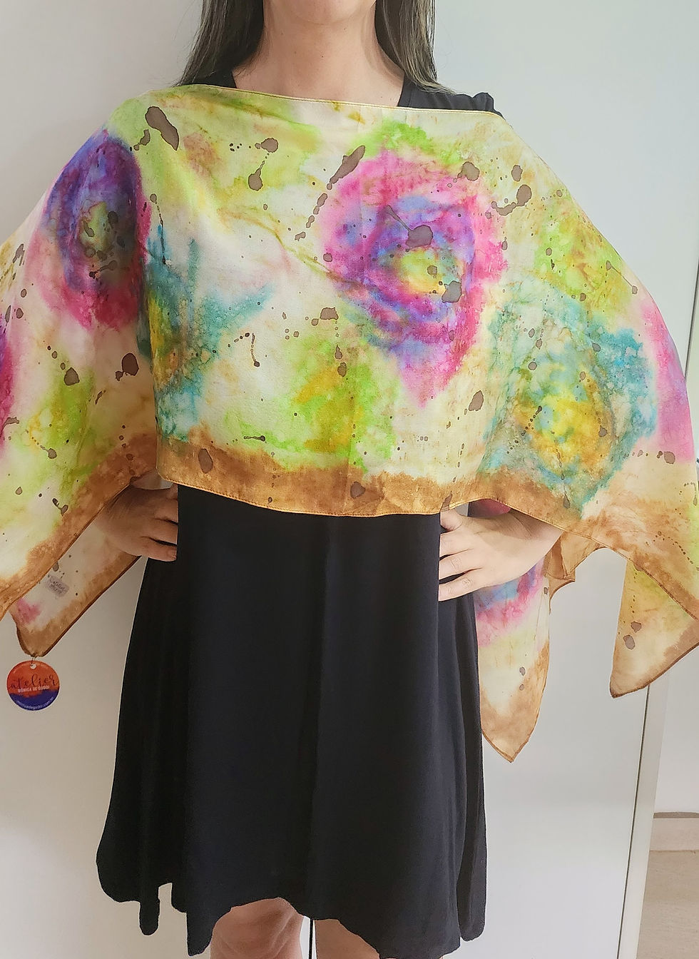 Miniatura: Blusa-Xale Flores Desfocadas