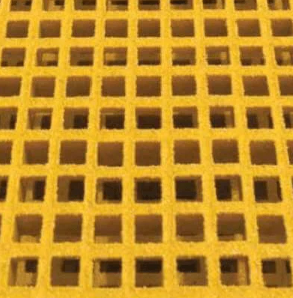 yellow grp mini mesh grating panels supplied by kite group