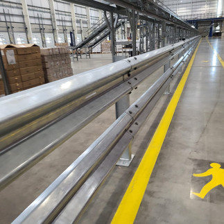 modular galvanised crash barrier supplied by kite