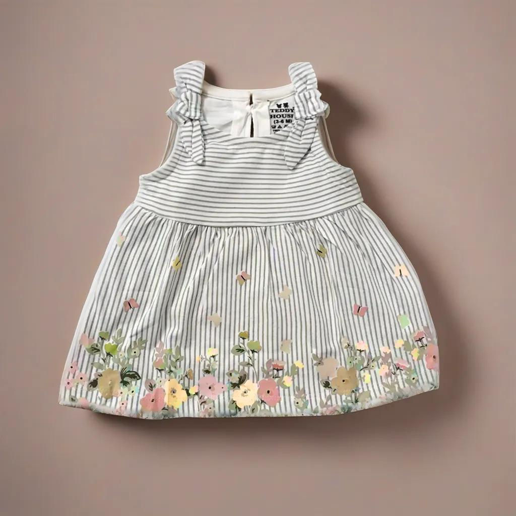 Teddy House Girl T-shirt for 3M - 2Year-Flower Printed