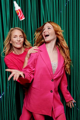 Mother and daughter having fun