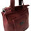 Miniature : Petit sac a main élégant artisanal en cuir souple rouge avec poche en façade.