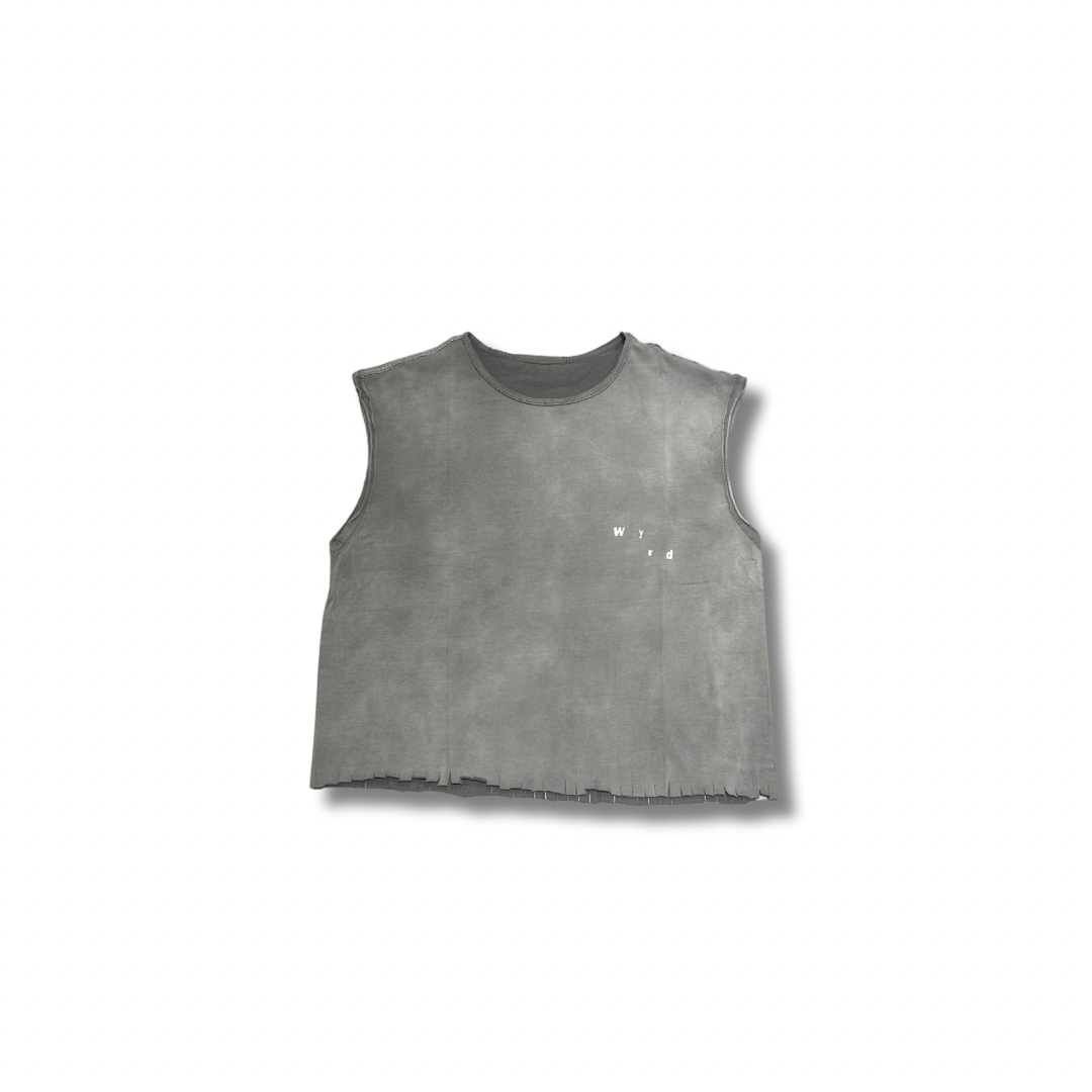 Acid Washed Cropped Vest
