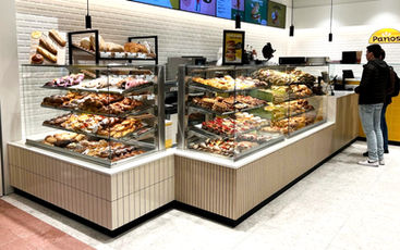 Umluftvitrine, cooling presenters, Showcases, Iso, normal glas round