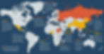 World map with conflicts, alerts and updates March 2024