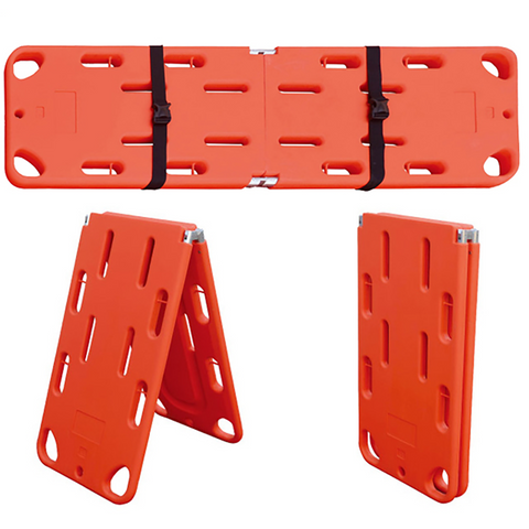 Patient Backboard SF with Straps Lightweight Durable Plastic Folds in middle