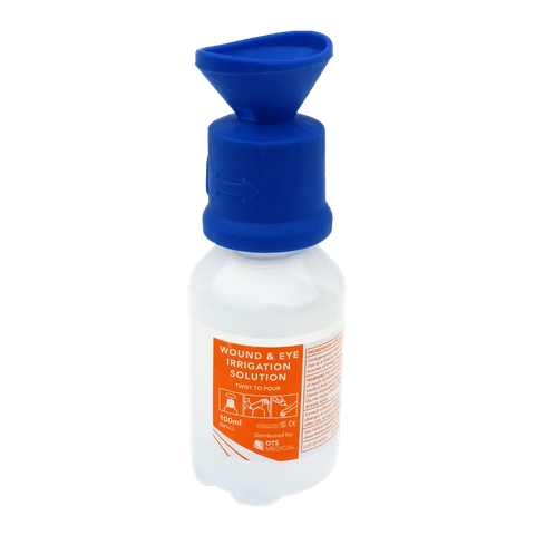 Eye & Wound Wash Saline Solution Sterile, 100 ml with Eye Wash Attachment