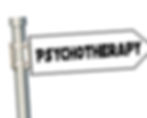 Street sign with the word 'PSYCHOTHERAPY'