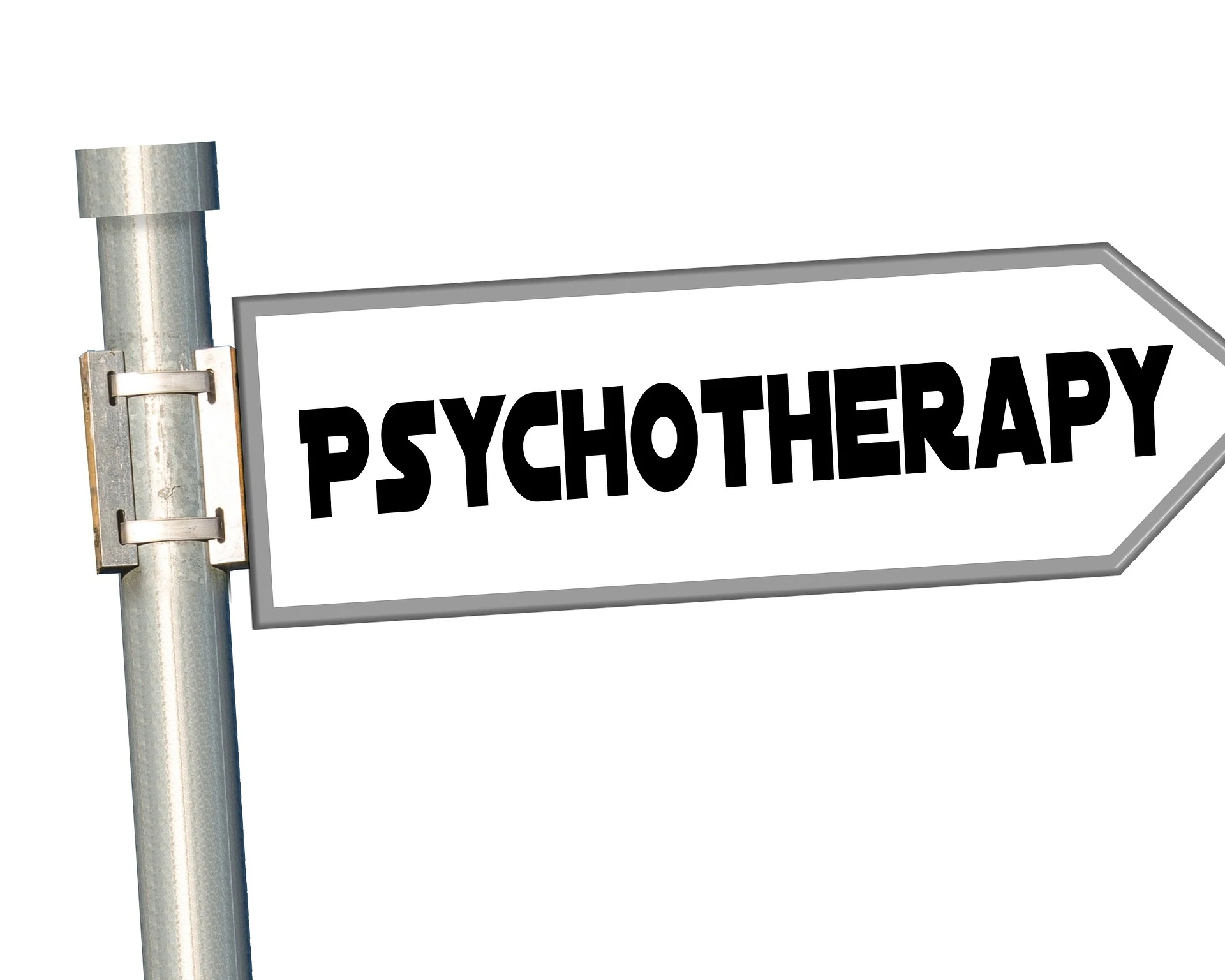 Street sign with the word 'PSYCHOTHERAPY'