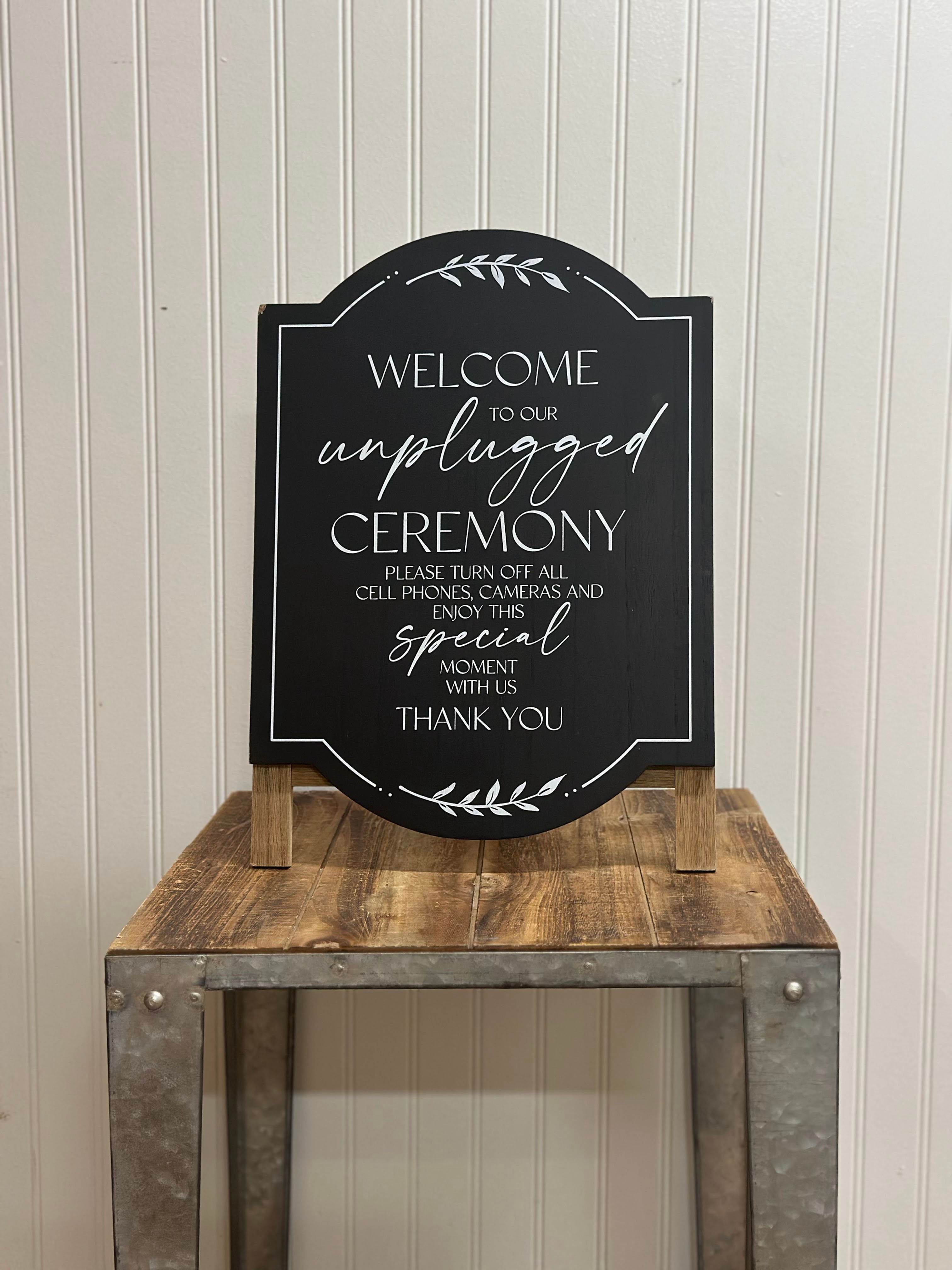 Unplugged Ceremony Sign