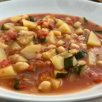 zesty moroccan-style chickpea soup   