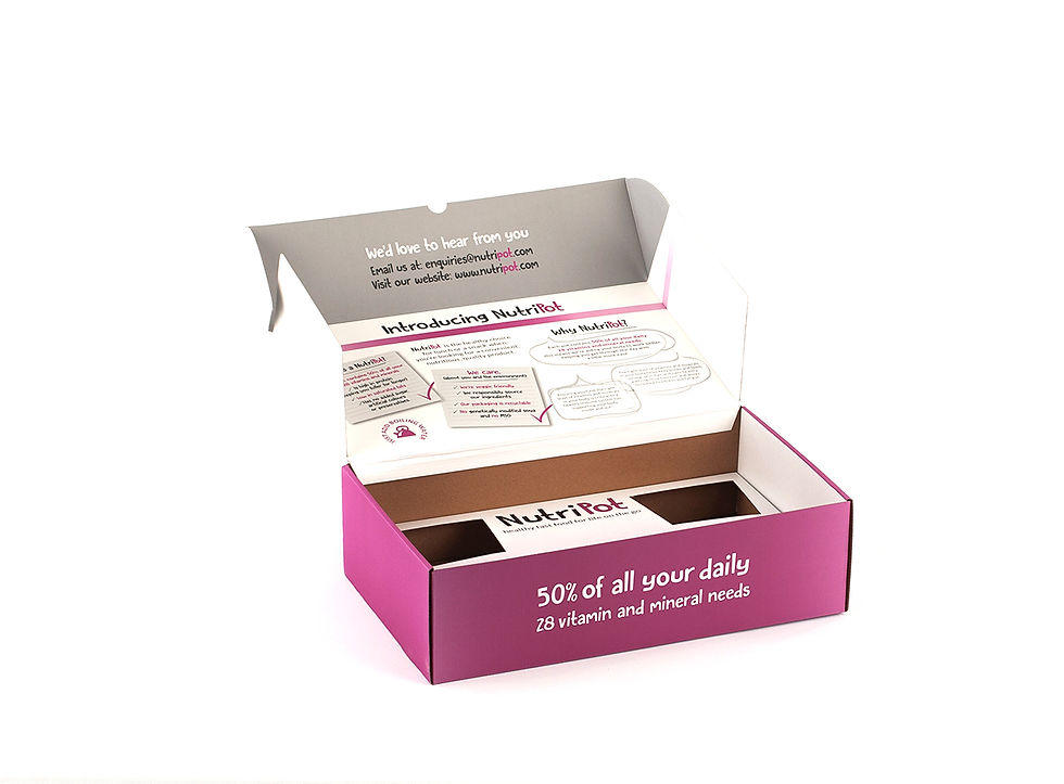 Close-up view of a beautifully designed rigid box with intricate patterns