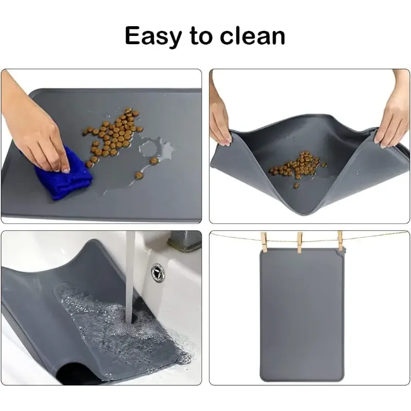 Miniaturbild: Wasserdichte Silikon-Futtermatte mit erhöhtem Rand