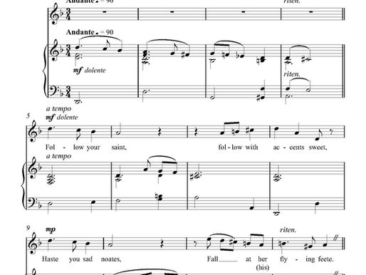 Follow your saint (Voice, Piano)