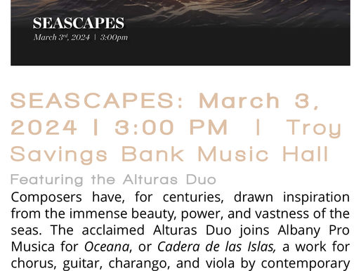 SEASCAPES Performed by Albany Pro Musica, March 3, 2024