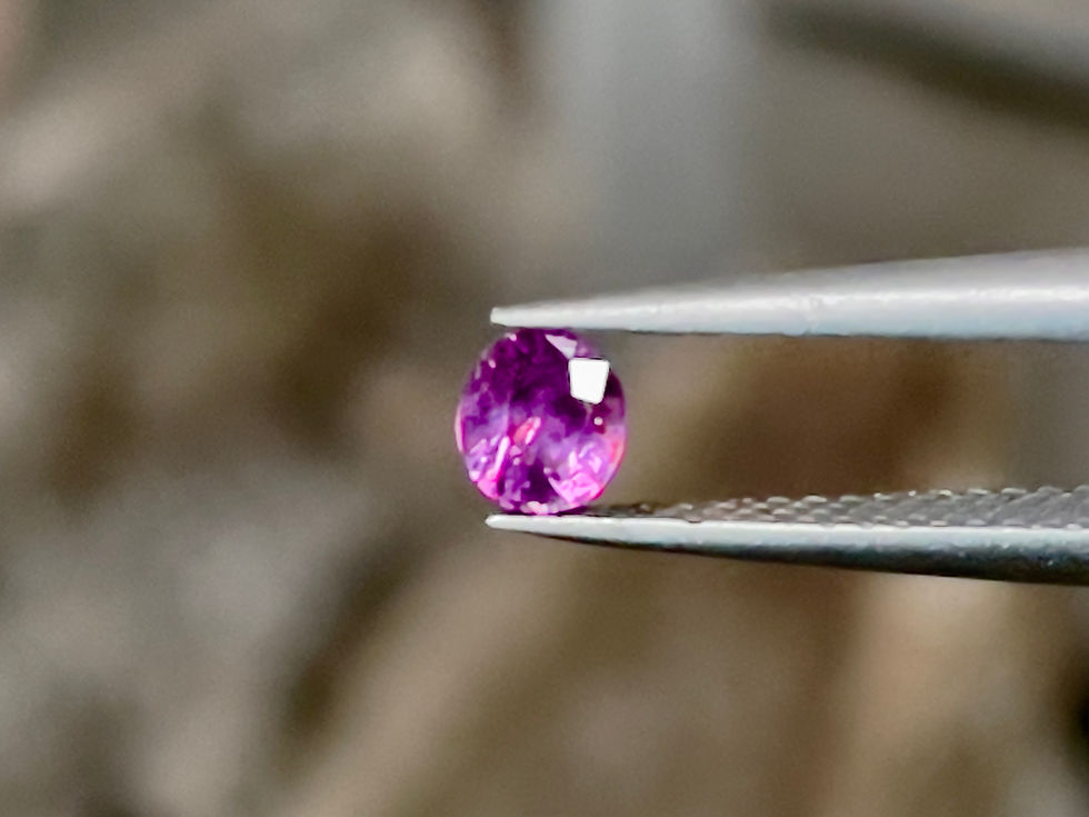 スリランカ産非加熱天然ピンクサファイアルース 非加熱パープルピンクサファイア 0.35ct オーバル 天然宝石 Zakkkano