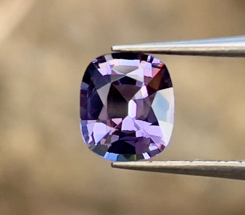 スピネル ディープカラー パープル スピネル ルース 1.10 カラット クッションカット 天然宝石