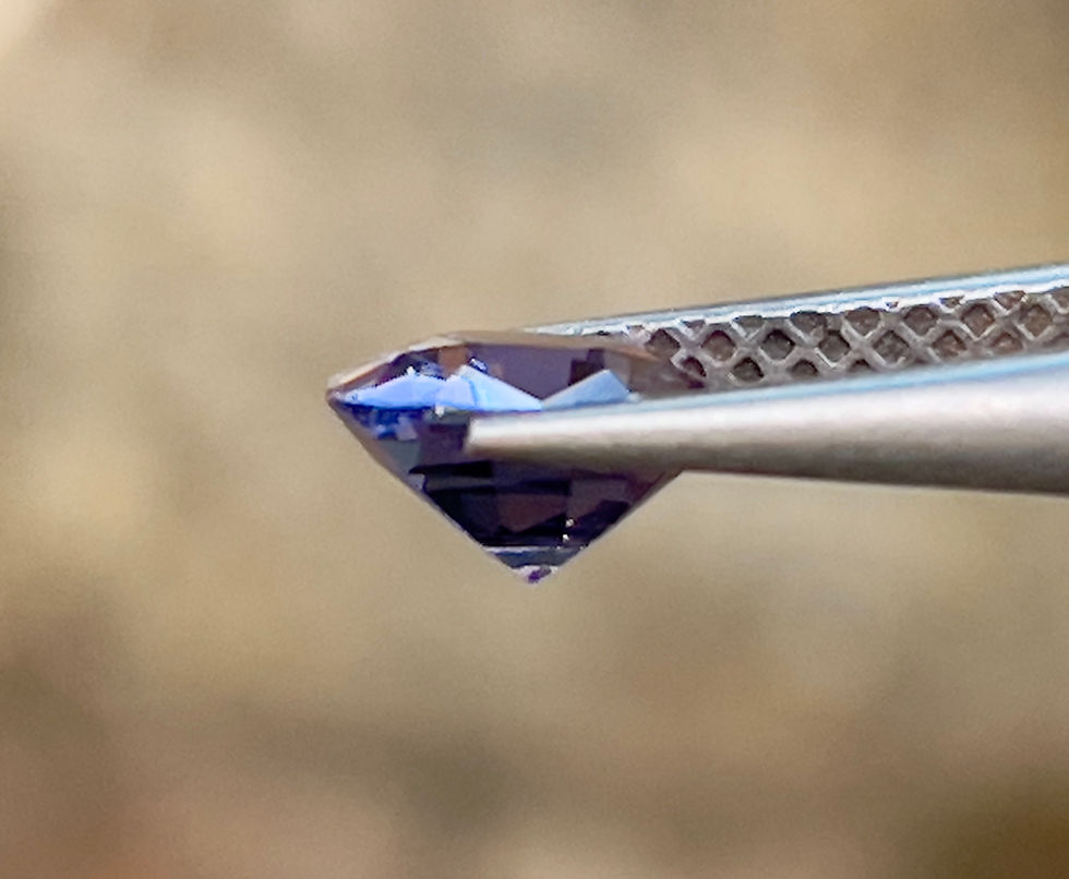 サムネイル： スピネル ディープカラー パープル スピネル ルース 1.10 カラット クッションカット 天然宝石
