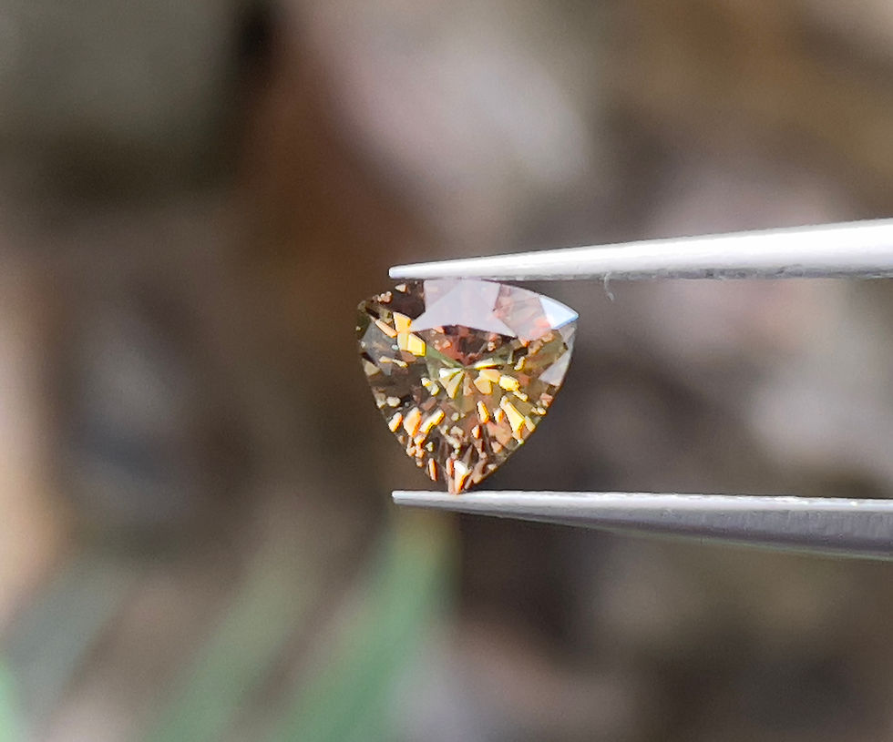 天然非加熱オレンジ ミックス ゴールドサファイア0.80ct
