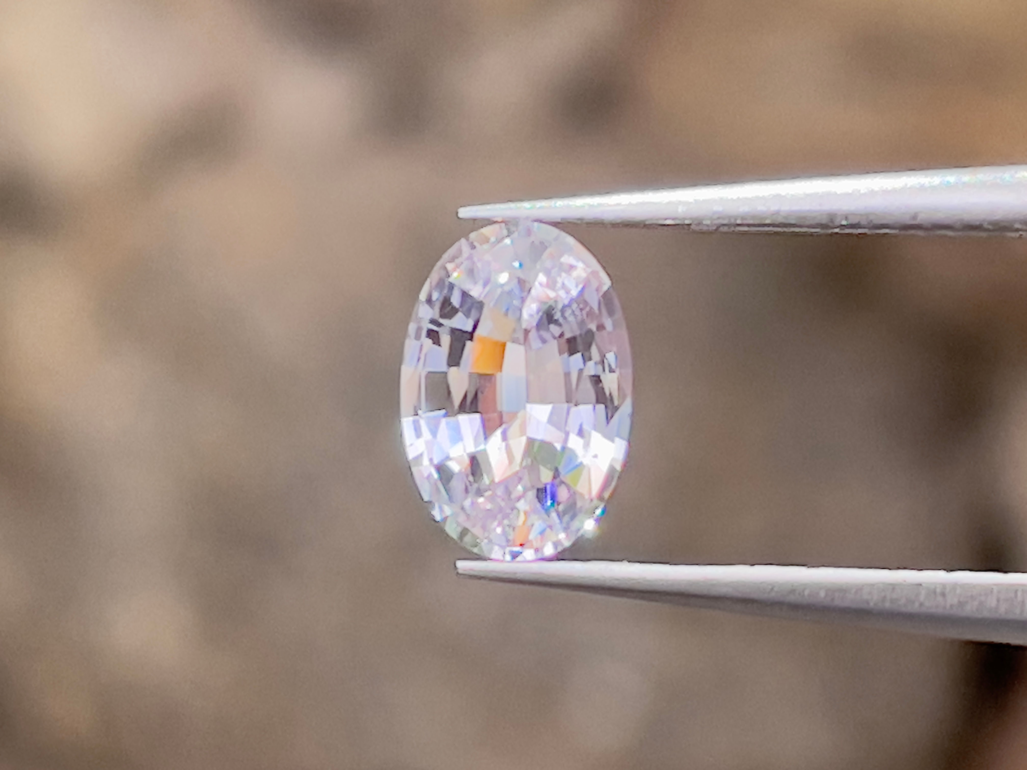 サファイア ルース ピンクがかったホワイト サファイア オーバル カット 1.14 カラット 天然石 | Zakkano | 岡崎愛知県日本