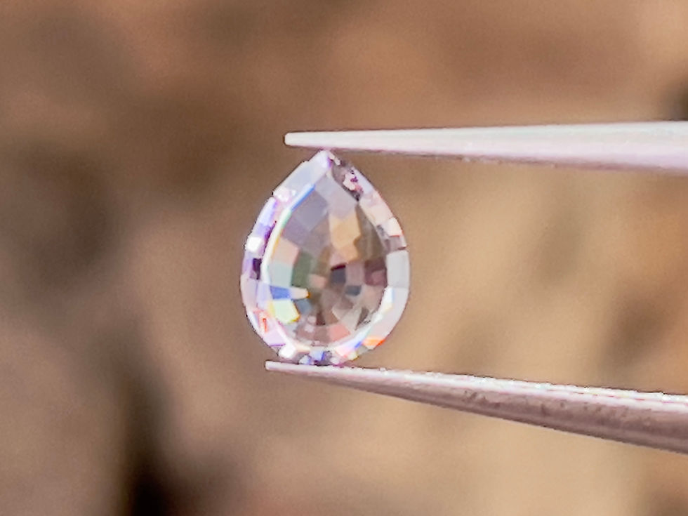 スピネル ルース ラベンダー スピネル 0.53 カラット ペアカット 天然宝石