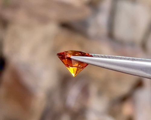 オレンジガーネットのルース 天然石 ルース 裸石 素材 オレンジ ガーネット 9.825ct 約13