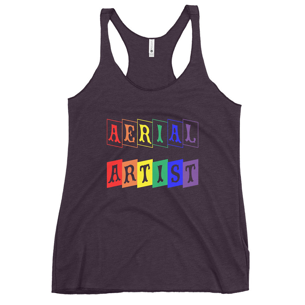 Thumbnail: Aerialist Rainbow Blocks Women's Racerback Tank