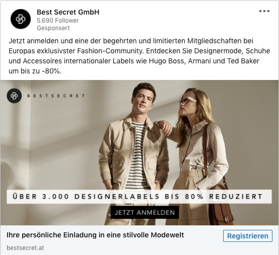 Best Secret - LinkedIn Ad