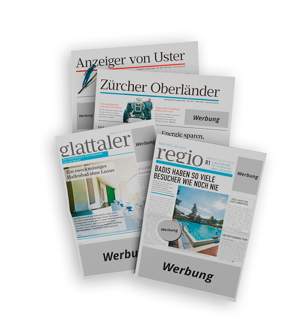 Zeitungstitel der Zürcher Oberland Medien AG